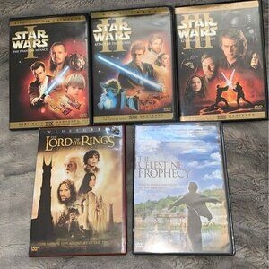Bundle of 5 Adventure Sci-fi DVD's Star Wars LOTR